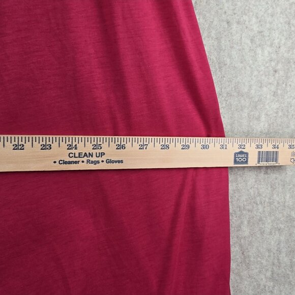 Women’s Sleeveless Wide-Leg Romper Jumpsuit Raspberry Red Relaxed Fit Rayon - Picture 5 of 6